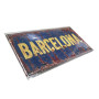 Plaque en métal vintage Barcelone - 30 x 15 cm - Plaque murale rustique pour bar