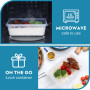 THLEITE Boîte Alimentaire Hermétiques Set, 48 Pièces (24récipients + 24couvercles), Boîtes de Conservation Plastique, Réutilisab