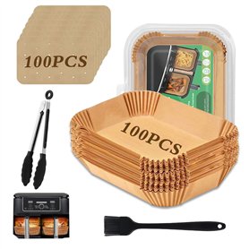 APPCXOKL Set de 200 Pièces de Papier Sulfurisé pour Friteuse à Air