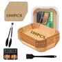 APPCXOKL Set de 200 Pièces de Papier Sulfurisé pour Friteuse à Air