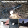 Wurkkos HD10 Mini Lampe de Poche, 1200 Lumens Petite poche lampe Led Rechargeable,IP68 étanche Torche avec aimant pour Camping, 