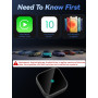 DEALAZOT H3 Adaptateur CarPlay sans Fil pour iPhone - Convertisseur Filaire vers sans Fil, Plug and Play Type-C/USB, Compatible 
