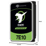 Seagate Exos 7E10 2 to, Disque Dur Interne - 3,5 Pouces 512e/4KN SAS 6 Gbits/s 7 200 TR/Min, 256 Mo de mémoire Cache, 2M MTBF, p