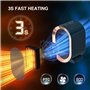 Mini Radiateur Soufflant à Économie d'Énergie Chauffage Soufflant Électrique Radiateur Soufflant Chauffage d'appoint 1500W Avec 