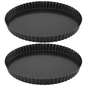 NAMYEUT Lot de 2 moule à quiche 28 cm