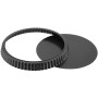 NAMYEUT Lot de 2 moule à quiche 28 cm, plat à tarte en acier au carbone, moule à quiche avec fond amovible pour pudding, pâtisse