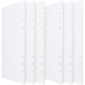 ZEONHEI Lot de 6 paquets de 270 Feuilles A5 Recharge Papier en grid