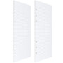 ZEONHEI Lot de 6 paquets de 270 Feuilles A5 Recharge Papier en grid, Quadrillé 6 Trous Vierge Feuillets Mobiles, pour Agenda Fil