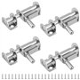 SYUTBOU Lot de 4 verrous coulissants en acier inoxydable - Petite fermeture coulissante - Verrou de porte de sécurité pour porte