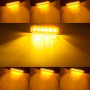 4pcs 12-24V Ultra Mince Voyant Barre D'alarme Stroboscopique d'urgence Lampe- 6 LEDS Bande lumineuse D'avertissement de Flash Ca