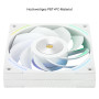 Thermalright TL-K12RW Ventilateur de processeur 120 mm Connecteur PWM 4 broches avec vitesse de 2150 tr/min, sortie inversée (TL