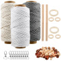 USENG 61pcs Coton Macramé Kit