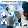 Gants Chauffants USB, Gants Chauffant pour Écran Tactile, Gants Chauffants Non-Slip Gants 3 Niveaux Gants Chauffants Chauffe-Mai