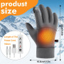 Gants Chauffants USB, Gants Chauffant pour Écran Tactile, Gants Chauffants Non-Slip Gants 3 Niveaux Gants Chauffants Chauffe-Mai