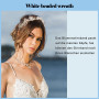 DUGEGAYL Cheveux Headpieces, Mariage Morceau de Cheveux, Princesse Blanche Fleur Couvre-Chef Robe De Cheveux De Perle Mariage po