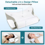 TopEsct Oreiller en Mousse à mémoire de Forme pour dormeurs sur Le côté et sur Le Dos (Gris)
