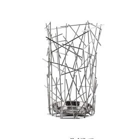 Alessi FC07 Blow Up Porte-Parapluies en Acier Chromé