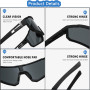 BECILES lunettes de vélo pour homme et femme, Anti-UV vélo de route Pour activités de plein air Comme le cyclisme, la course l'e
