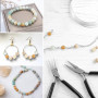 180 Pièces Perles Pierre Naturelles, Perles d'Amazonite Givrées pour Bracelet Collier Fabrication de Bijoux