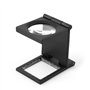 Yosoo Mini Trois Loupe d'Écran Pliable 10X Loupe en Alliage de Zinc avec Échelle pour Outil de Bijoux Optique Textile 28mm