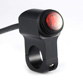 Yosoo 12V 16A Moto Moto étanche lumière Cintre Phare Brouillard Spot On Off (Noir)