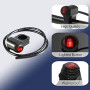 Yosoo 12V 16A Moto Moto étanche lumière Cintre Phare Brouillard Spot On Off (Noir)