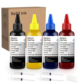 Hellosun Hallosun Lot de 4 recharges d'encre de Sublimation 100 ML pour Sawgrass Virtuoso SG400 SG500 SG800 SG1000 SG400NA SG800