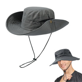 Bangbobi Chapeau de Soleil Homme Protection UV - Chapeau de randonnée à Large Bord Homme Protection Solaire extérieure - Chapeau