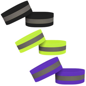 Aililong Lot de 6 bandes réfléchissantes avec pince à pantalon pour vélo - Protection élastique et réglable avec fermeture Velcr
