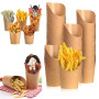 Duoleimi Lot de 100 sachets à frites en carton avec papier d'emballage - 360 ml - Gobelets à collation pour pop-corn