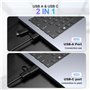 Hub USB 3.0, hub de données Ultra Fin avec 4 Ports USB Type-A USB 3.0 Compatible avec Mac, PC, iMac et Plus Encore