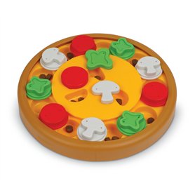 BrightKins Casse-tête Distributeur de friandises pour Chiens en Forme de Pizza, Jeu interactif, antidérapant, favorise la Stimul BrightKins Casse-tête Distributeur de friandises pour Chiens en Forme de Pizza