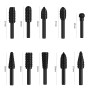 10 Pièces Râpe à Bois Râpe Ensemble Haute Vitesse Acier HSS Fraises avec Diamètre 7mm Tige Perceuse Arbre Outil Sculpture Sur bo