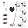 Redkey Aspirateur Balai sans Fil ou Sac Silencieux Puissant 25KPA/250W avec écran Tactile LED Batterie Amovible Rechargeable Sup