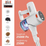 Redkey Aspirateur Balai sans Fil ou Sac Silencieux Puissant 25KPA/250W avec écran Tactile LED Batterie Amovible Rechargeable Sup