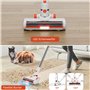 Redkey Aspirateur Balai sans Fil ou Sac Silencieux Puissant 25KPA/250W avec écran Tactile LED Batterie Amovible Rechargeable Sup