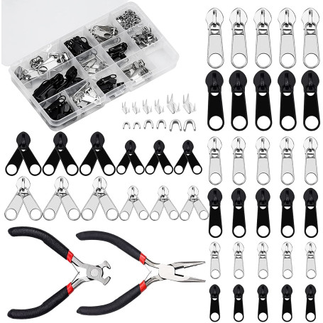 171 Pcs Kit de Réparation de Fermeture à Glissière