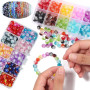 200 Pièces en Boîte Colorées Perles de Verre