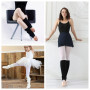 TRKETK 2 Paires de Jambières pour Femmes, Chaussettes D'hiver à Étriers de 40 cm de Long Chaussettes de Yoga Tricotées des Année