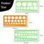 TRKETK 3 Pièces Pochoir de Dessin, Modèles de Mesure en Plastique Regle Pochoir Règle Outil de Quilting Modèles pour Règles de D