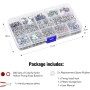 ECHOBUY Lot de 200 boutons-pression avec pince - Anneau en métal - 9,5 mm - En jersey - 10 couleurs