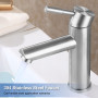 Robinet de Salle de Bain Monocommande - Mitigeur Lavabo Réglable Chaud et Froid en Acier Inoxydable - Cartouche en Céramique