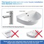 Robinet de Salle de Bain Monocommande - Mitigeur Lavabo Réglable Chaud et Froid en Acier Inoxydable - Cartouche en Céramique