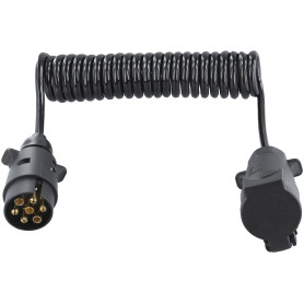 MINSHUXI Câble d'extension en spirale 7 broches de 3 m - Câble de remorque - Adaptateur de câble spirale - Pour voiture