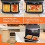RWSRW 160pcs Papier Cuisson Air Fryer per Ninja Foodi Flex AF500EU BPA Free Jetable Antiadhésif pour Cuisson Saine sans Huile Co
