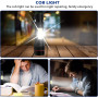 Lot de 2 lampes de poche LED 2000 lumens ultra lumineuses COB - Mini lampe de poche rechargeable par USB - Avec boîte en plastiq