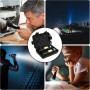 Lot de 2 lampes de poche LED 2000 lumens ultra lumineuses COB - Mini lampe de poche rechargeable par USB - Avec boîte en plastiq