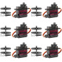 Lot de 6 engrenages en métal servomoteur : servo micro servo moteur compatible avec Arduino