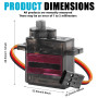 Lot de 6 engrenages en métal servomoteur : servo micro servo moteur compatible avec Arduino, micro servo 180 degrés mini moteur 