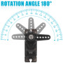Lot de 6 engrenages en métal servomoteur : servo micro servo moteur compatible avec Arduino, micro servo 180 degrés mini moteur 